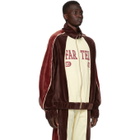 Telfar Brown and Yellow Velour Track Jacket