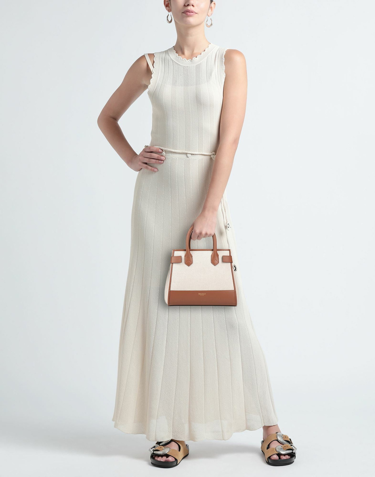 Serapian Womens Handbag Ivory