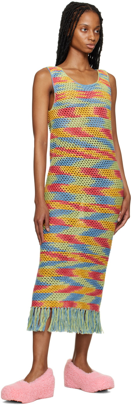 The Elder Statesman Multicolor Bridle Midi Dress