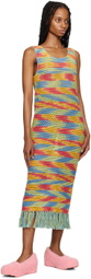 The Elder Statesman Multicolor Bridle Midi Dress