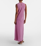 Asceno Valencia silk crêpe maxi dress