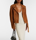 Nili Lotan Evel suede biker jacket