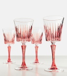 Les-Ottomans Set of 4 striped crystal wine glasses