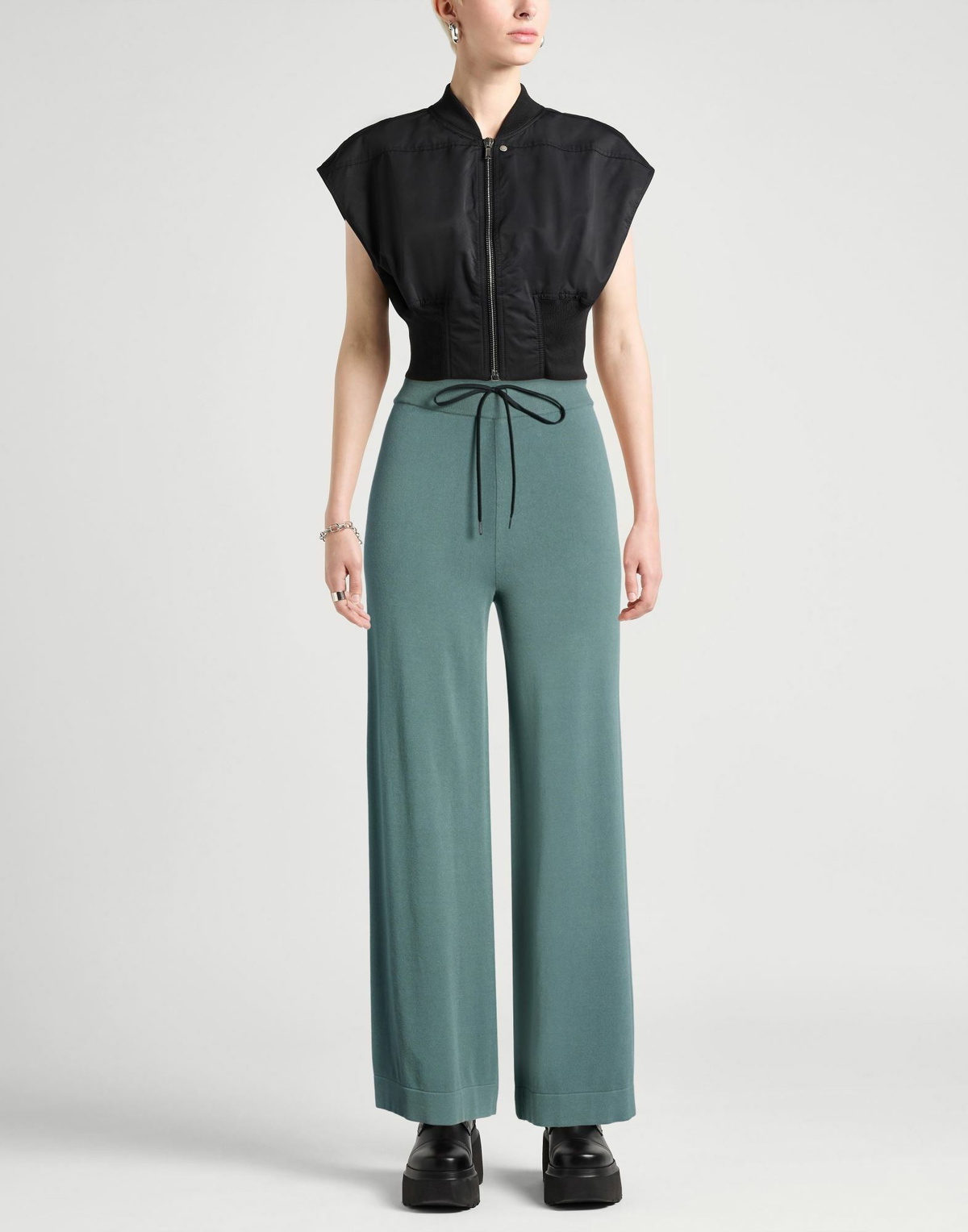 Isabel Benenato Womens Pants Deep teal