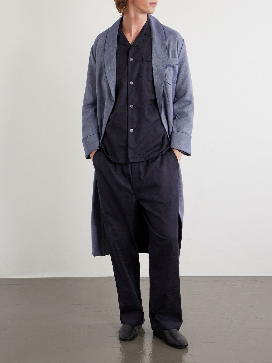 Derek Rose - Paris 17 Cotton-Poplin Pyjama Set - Black