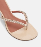 Amina Muaddi Gigi embellished leather thong sandals