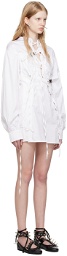 Ottolinger SSENSE Work Capsule – White Lace-Up Minidress