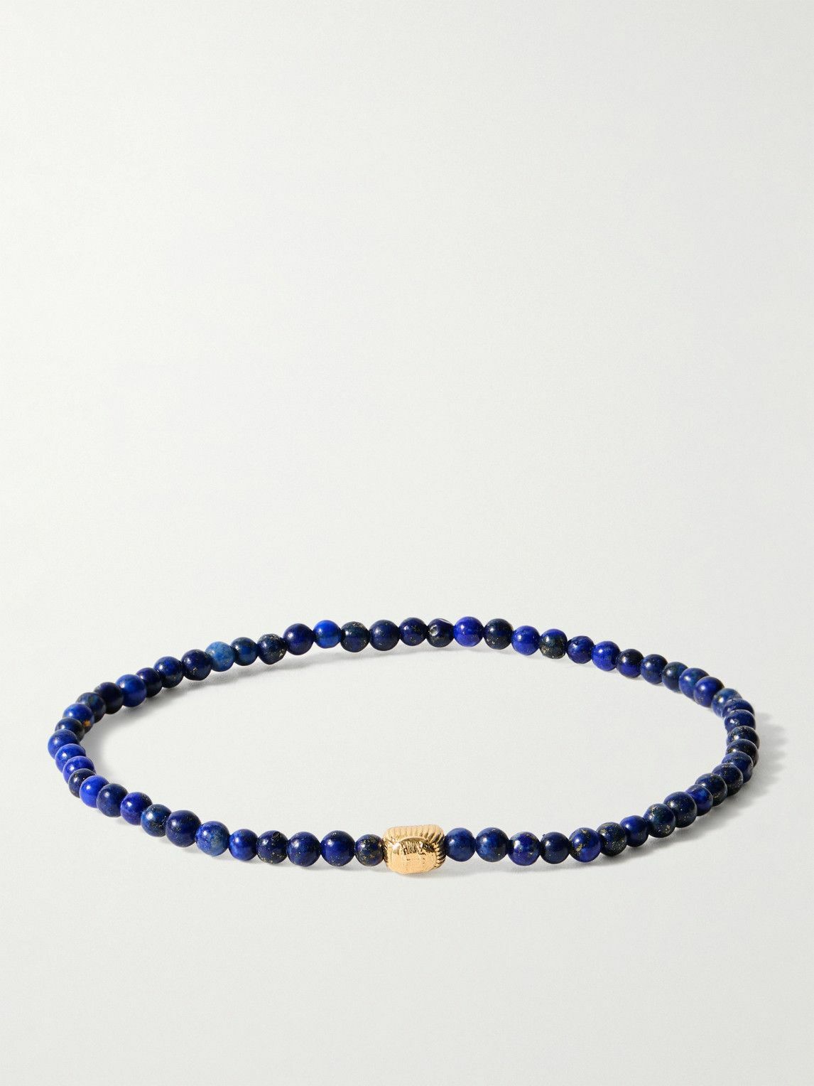 Luis Morais - Gold Lapis Lazuli Beaded Bracelet