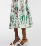 Erdem Floral cotton midi skirt