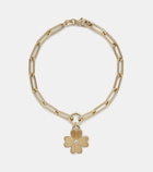Foundrae Four Heart Clover 18kt gold chain bracelet with diamonds