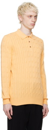 Ghiaia Cashmere Yellow Spread Collar Polo