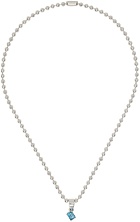 Martine Ali SSENSE Exclusive Silver & Blue Topaz London Necklace