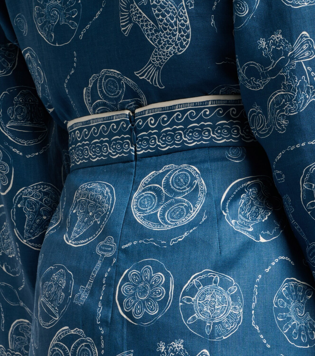 Alémais Lucky printed linen miniskirt