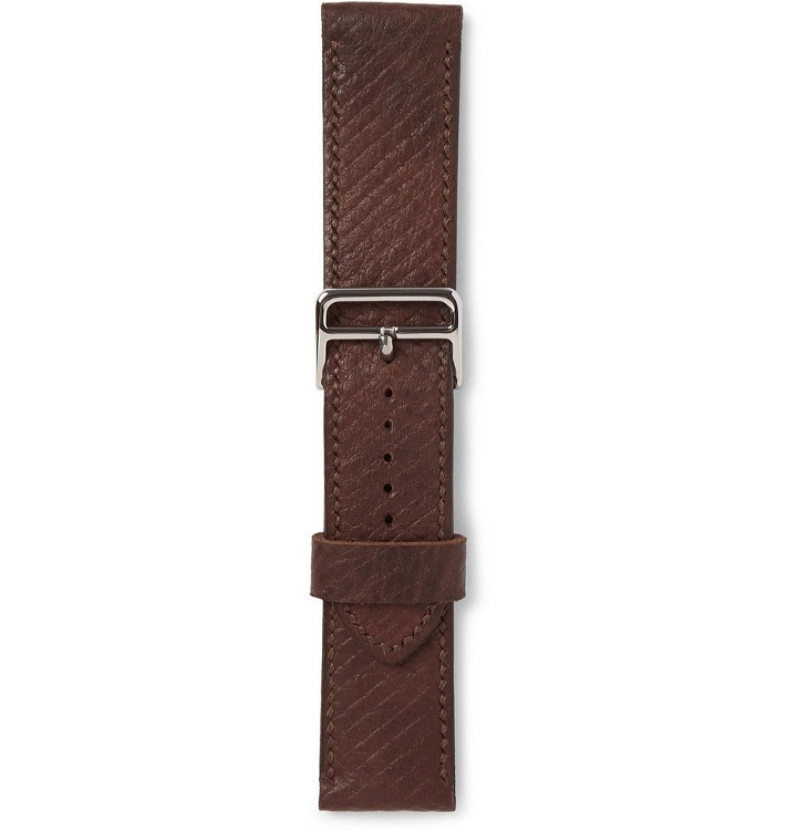 Photo: George Cleverley - 1786 Russian Hide Vegetable-Tanned Cross-Grain Leather Watch Strap - Brown