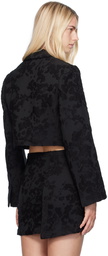 GANNI Black Cropped Blazer