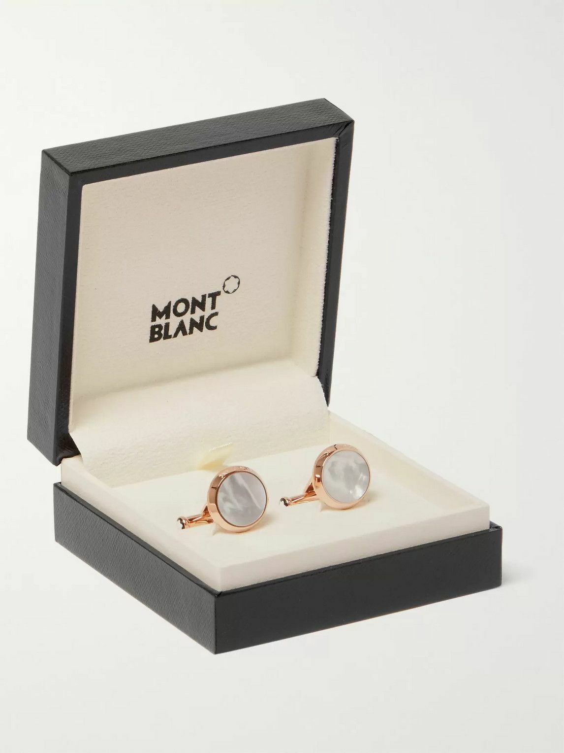 Rose Gold cheapest Plate and Mother of Pearl Cufflinks with Box