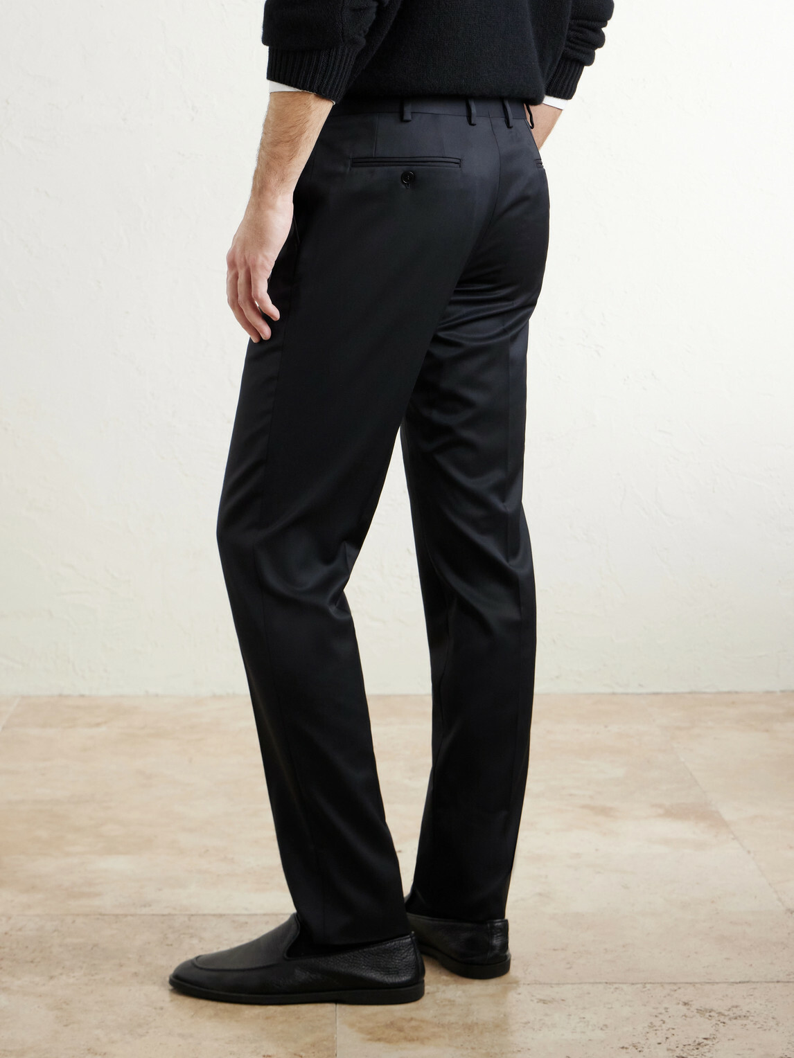 Brioni - Straight-Leg Super 220s Wool Trousers - Black