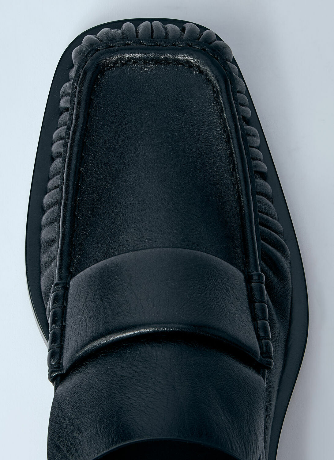 Jil Sander Ruched Leather Loafers
