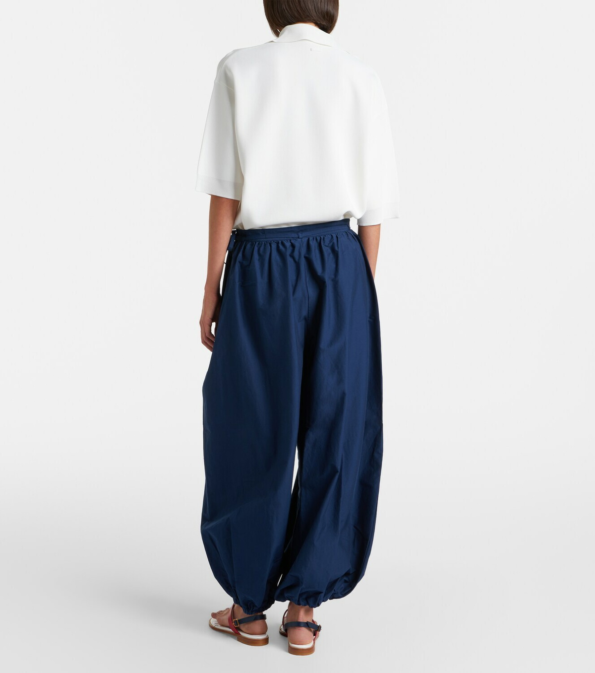 Polo Ralph Lauren Belted cotton and silk balloon pants