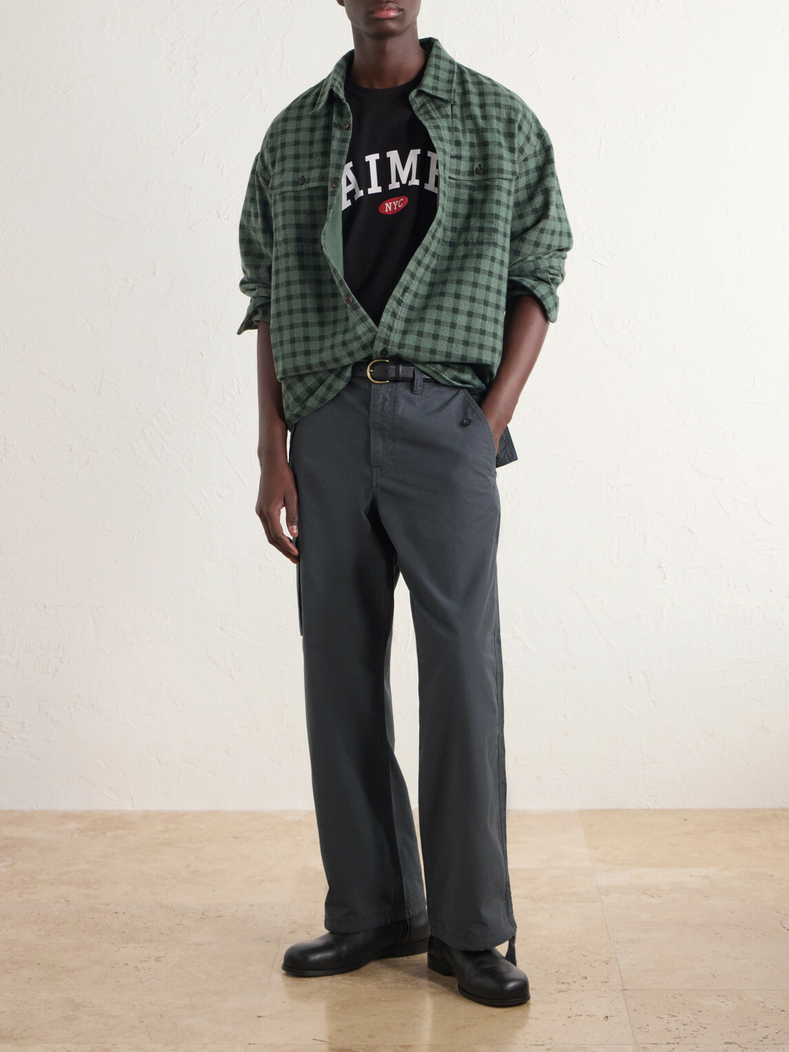 Aimé Leon Dore - Logo-Print Cotton-Jersey T-Shirt - Black