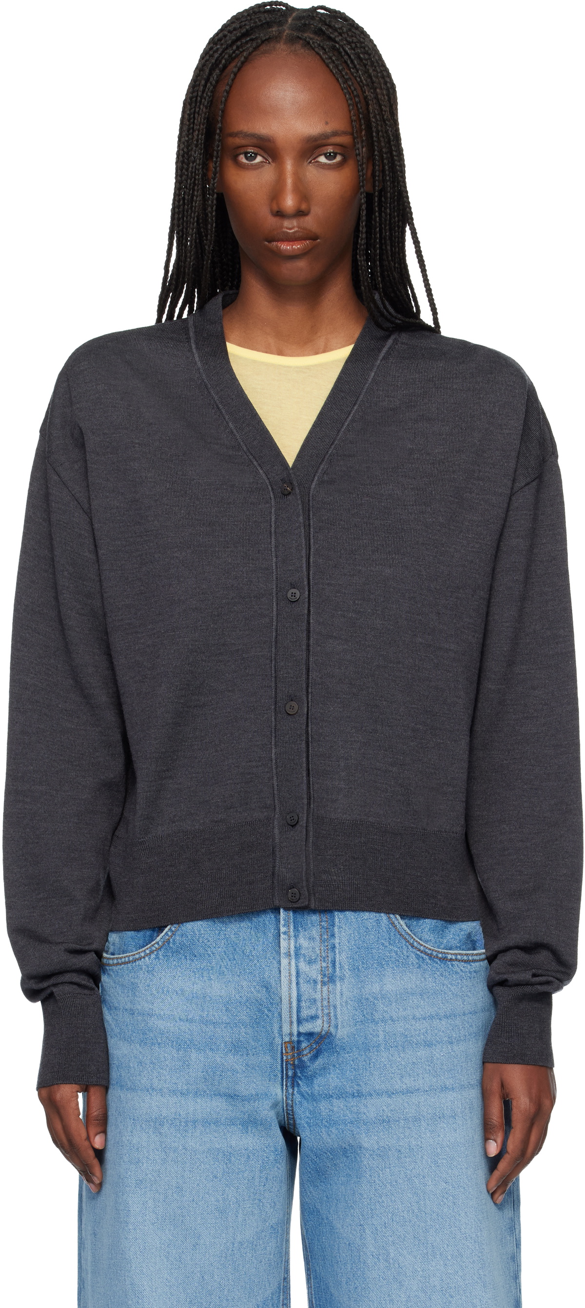 JACQUEMUS Gray 'Le Cardigan Brode' Cardigan