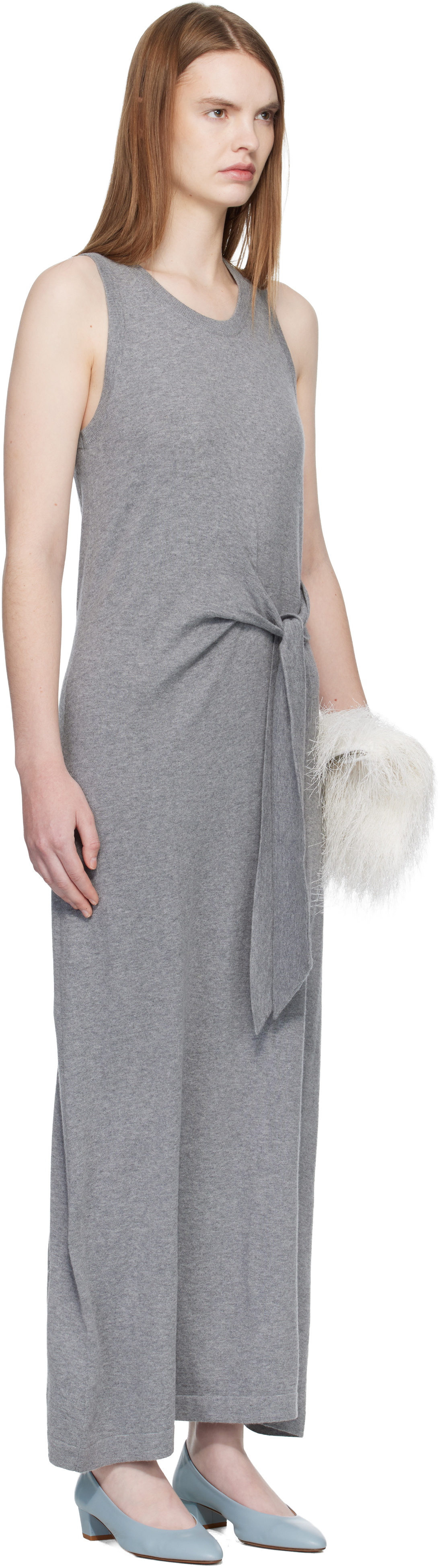 LISA YANG Gray 'The Angeline' Maxi Dress