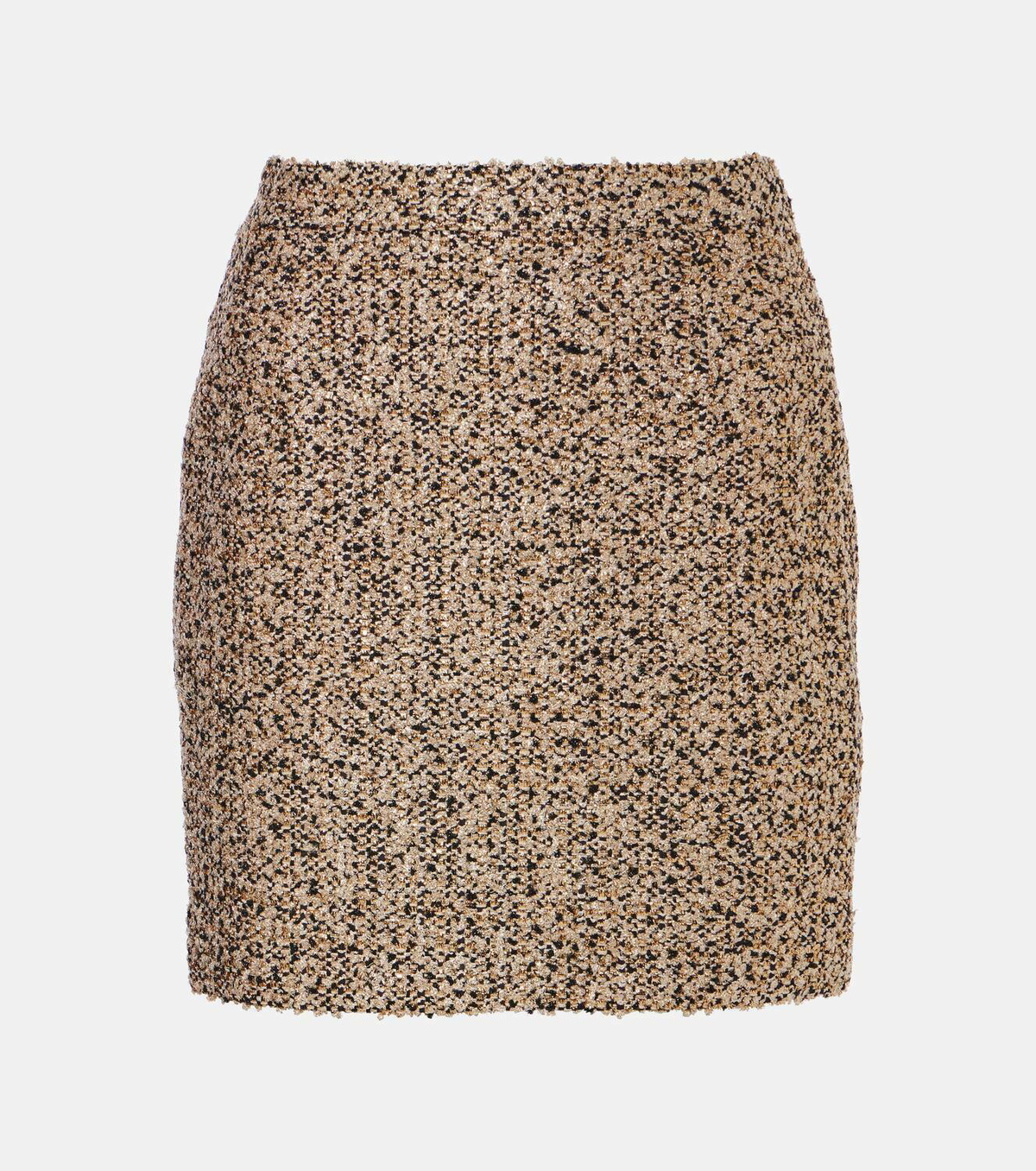 Alessandra Rich Lamé tweed miniskirt