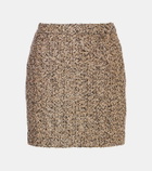 Alessandra Rich Lamé tweed miniskirt
