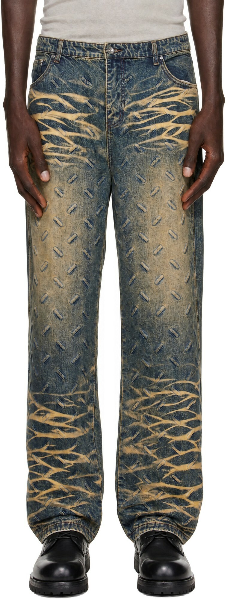 Who Decides War Blue Thread Plate Jeans