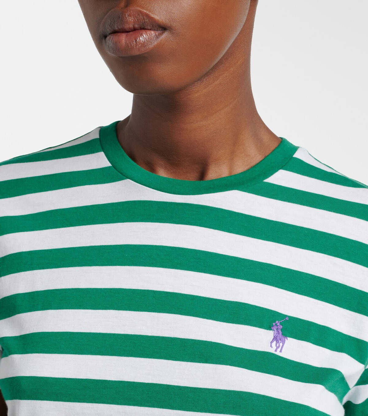 Polo Ralph Lauren Logo striped cotton jersey T-shirt