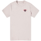 Moncler Men's Heart Badge Short Sleeve T-Shirt in Lilac