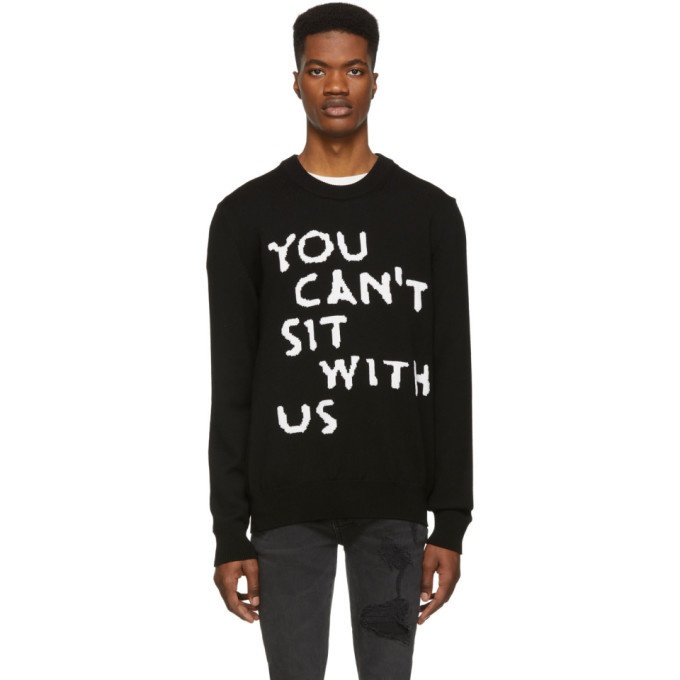 Photo: Nasaseasons Black Wool You Cant Sit With Us Sweater