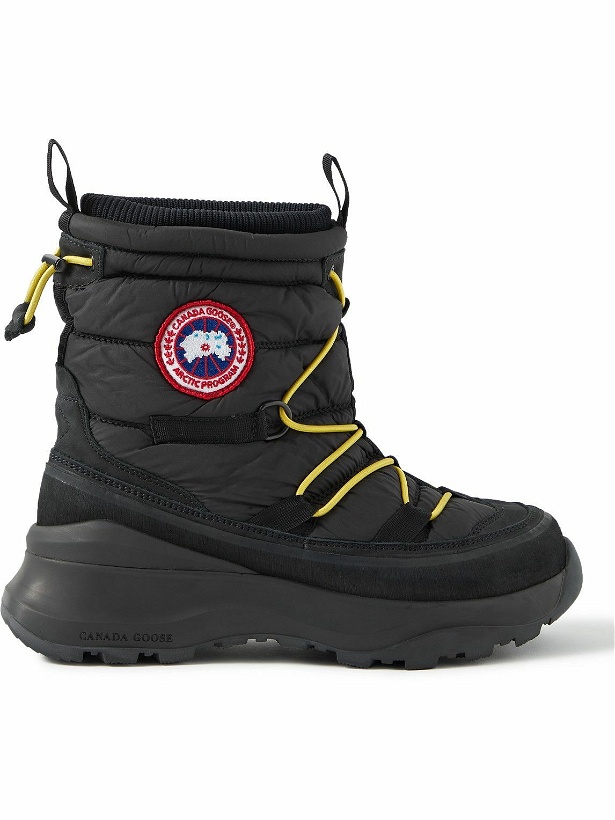 Photo: Canada Goose - Toronto Suede-Trimmed Quilted Shell Boots - Black