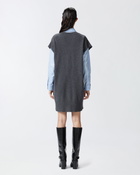 Pinko Cashmere Blend Knit Waistcoat Grey Crow