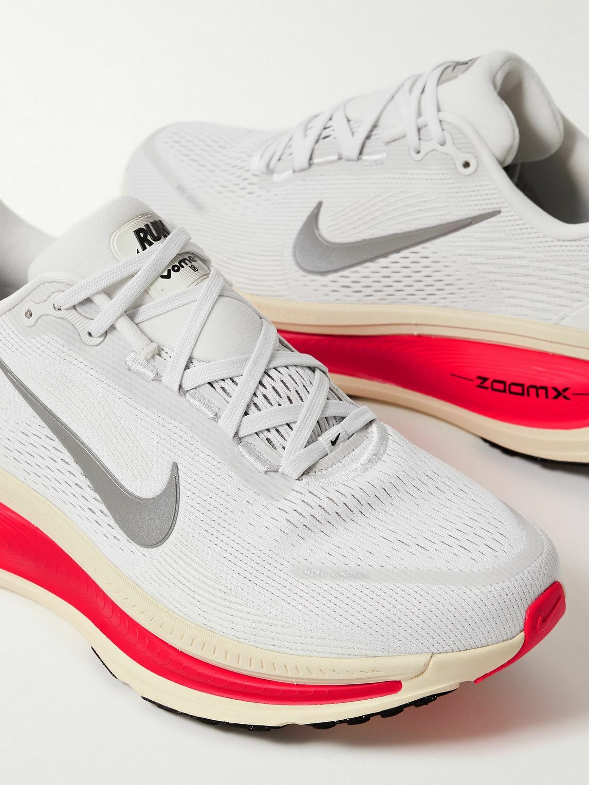 NIKE RUNNING - Vomero 18 Rubber-Trimmed Mesh Sneakers - White