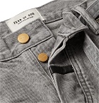 Fear of God - Belted Distressed Selvedge Denim Jeans - Gray