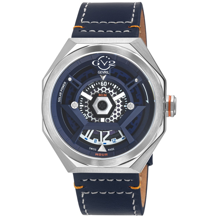 Photo: GV2 by Gevril Stella Solare Blue Dial Mens Watch 43800