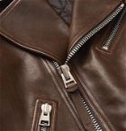 TOM FORD - Slim-Fit Leather Jacket - Brown