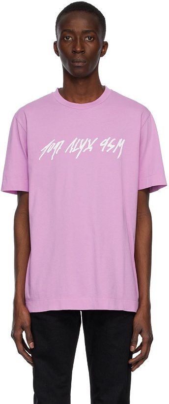 Photo: 1017 ALYX 9SM Pink Script Logo T-Shirt