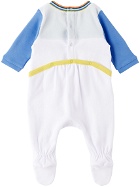 Marc Jacobs Baby Blue & White Embroidered Jumpsuit
