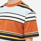 NN07 Men's Nat Stripe T-Shirt in Terracotta Stripe