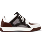 Fendi - Patent-Leather and Mesh Sneakers - Burgundy