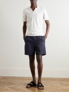 Orlebar Brown - Alex Straight-Leg Linen Drawstring Shorts - Blue