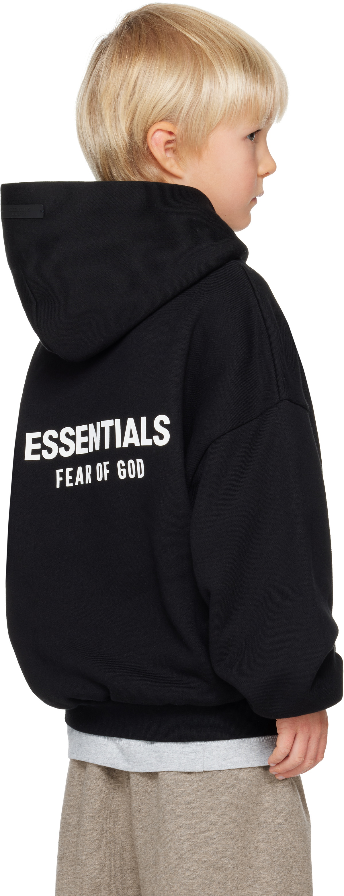 Fear of God ESSENTIALS Kids Black Fleece Hoodie