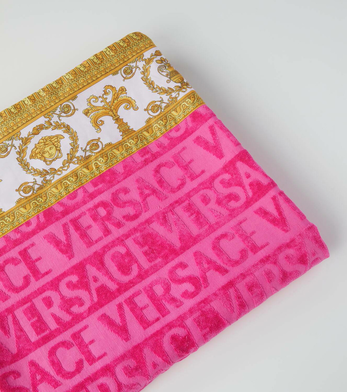 Versace Home Versace Allover cotton terry beach towel
