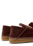 Tom Ford Suede Espadrille Loafers Brown