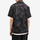 Gitman Vintage Men's Floral Waffle Camp Shirt in Black