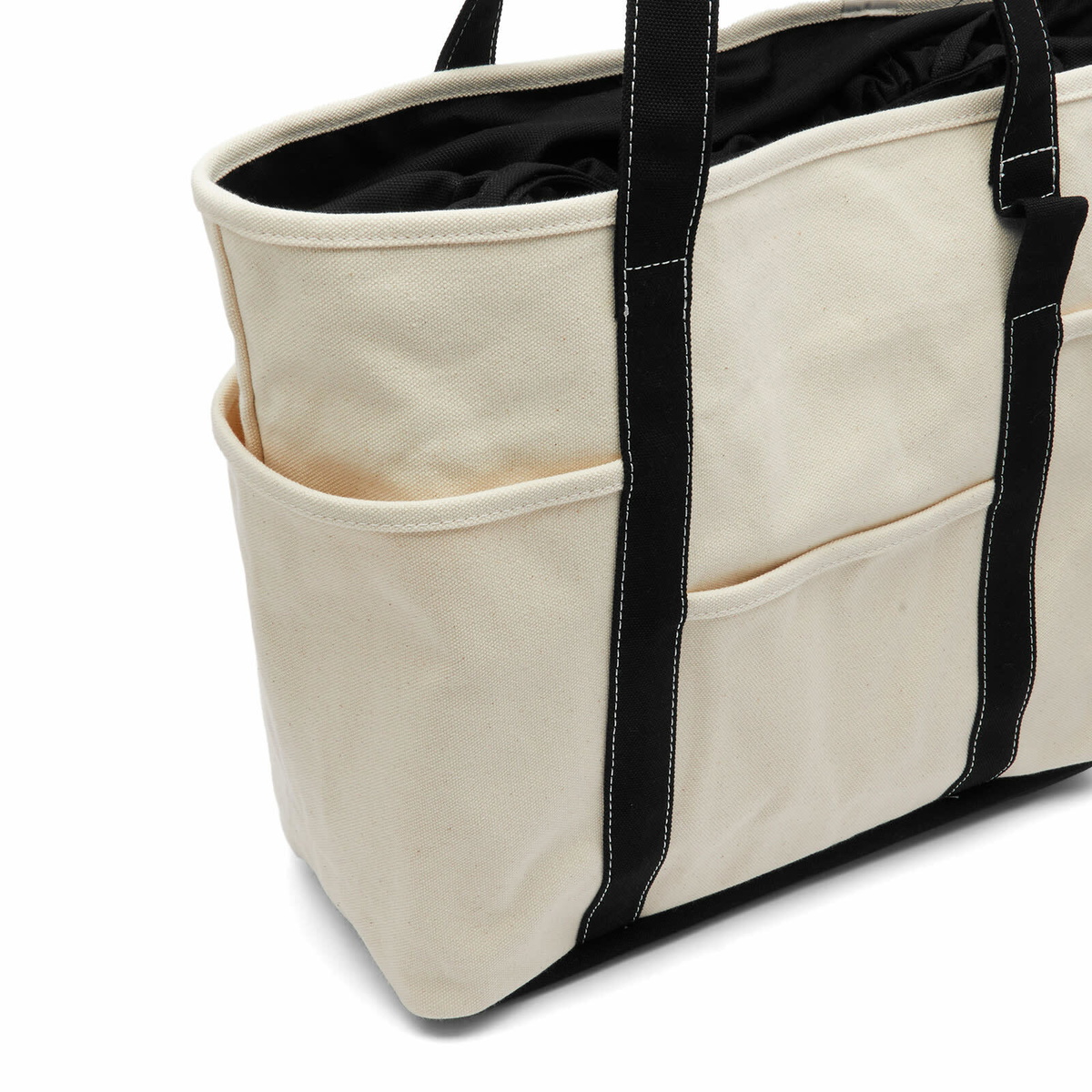 Mazi Untitled Cafe Tote Bag in Ecru/Black 