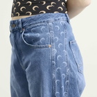 Marine Serre Women's Baggy Denim Jeans in Light Blue