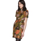 Richard Quinn Brown Floral and Crystal Short Dress